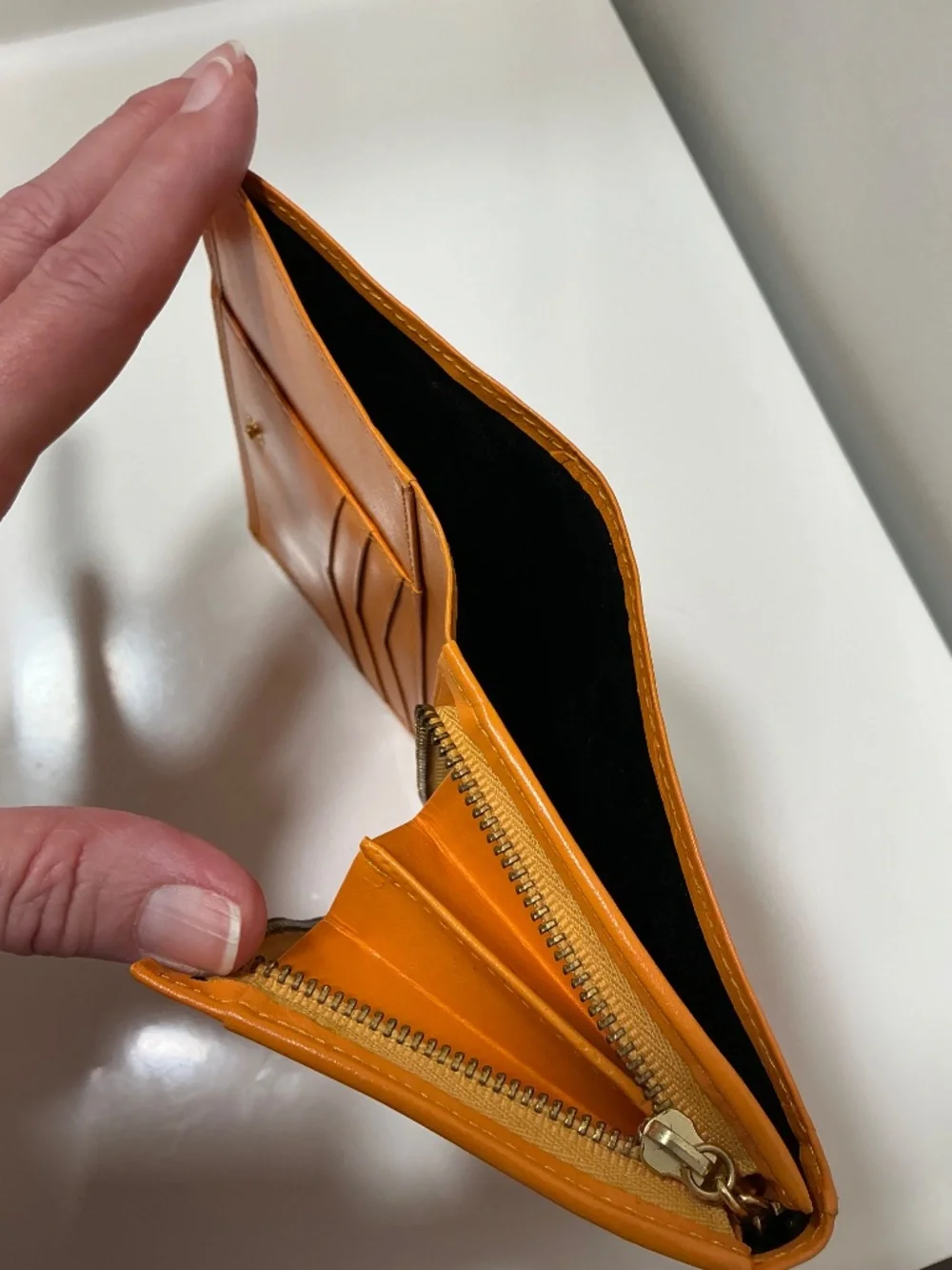 YSL compact gold leather bifold wallet - Picture 4 of 10